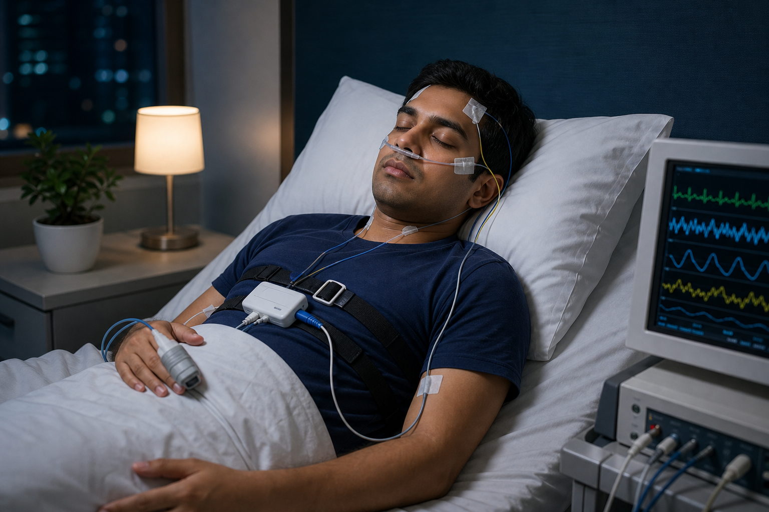 Indian patient during sleep study